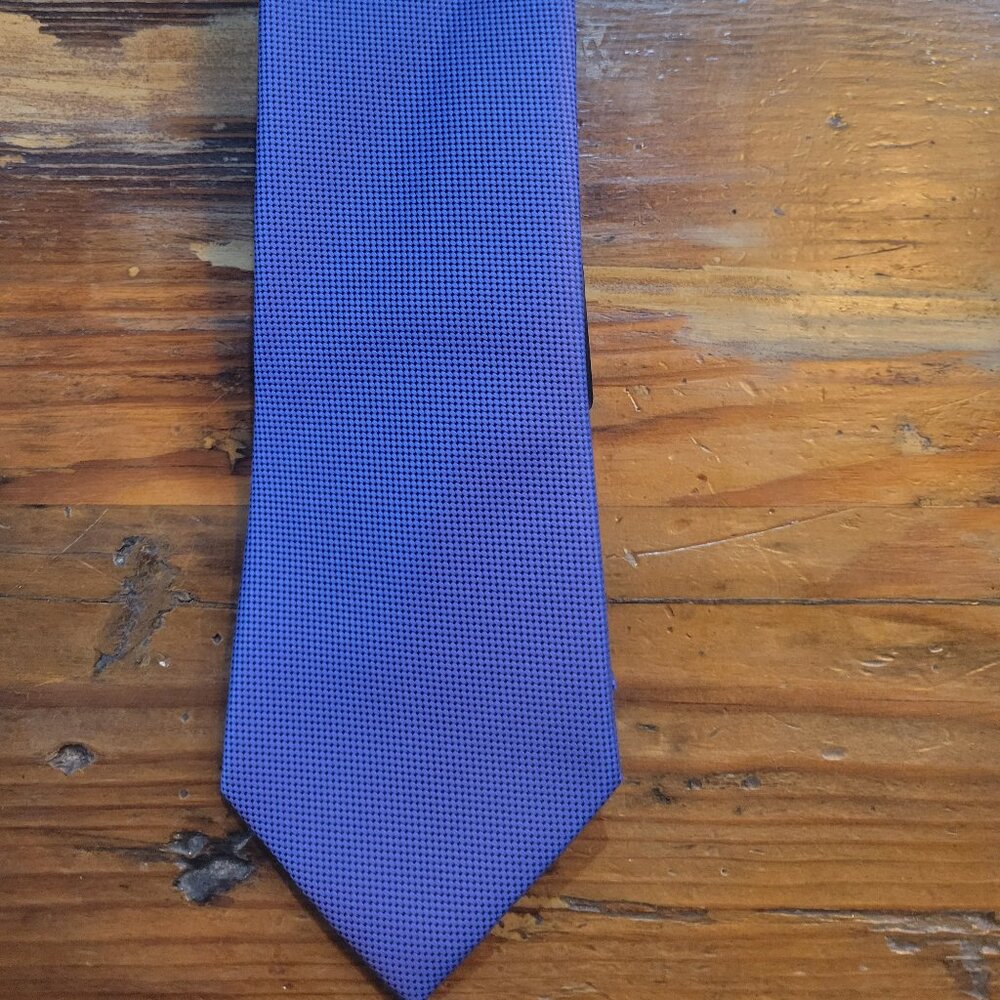 George Necktie Tie Purple 100% Polyester Stain Resistant New with Tags